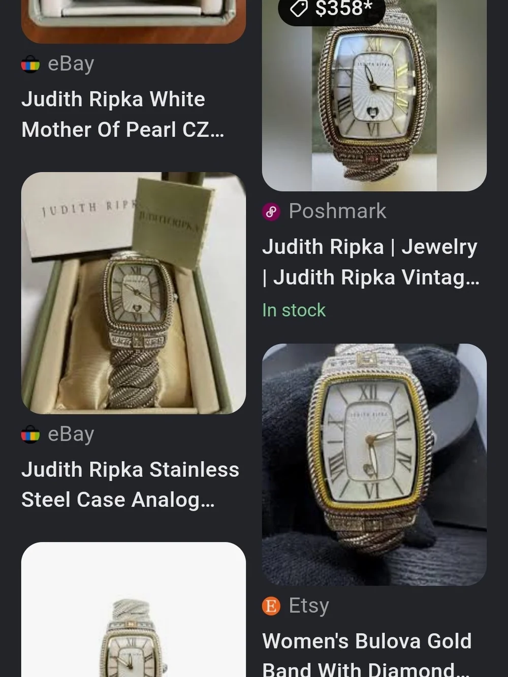 Judith Ripka Two-Tone Rope-Trim Mother-of-Pearl Dial Watch - Picture 7 of 7